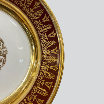 ​Комплект глубоких тарелок из Гурьевского сервиза, Россия, ИФЗ, 1855-1881-е гг.