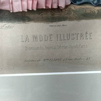 ​Гравюра из журнала мод «La Mode illustrée», Франция, 1872 г.