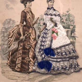 Гравюра из журнала мод «La Mode illustrée», Франция, 1870-е гг.