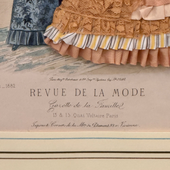 ​Гравюра из журнала мод «Revue de la Mode», Франция, 1882 г.