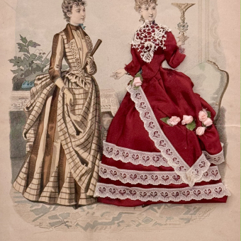 ​Гравюра из журнала мод «La Mode illustrée», Франция, 1870-е гг.