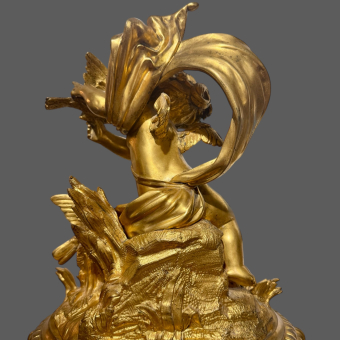 Часы каминные с парными канделябрами, Франция, фирма "V. Paillard", 1870-1880-е гг., В. Пайяр 