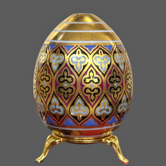 Пасхальное яйцо с готическим орнаментом, Россия, ИФЗ, сер. XIX века