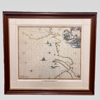 Гравюра "Карта России и Новой Земли", Нидерланды, 1680 г., Ф. де Вит