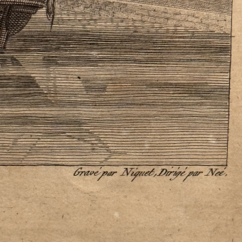 ​Гравюра «Вид на берега Невы», Франция, 1780-е гг.