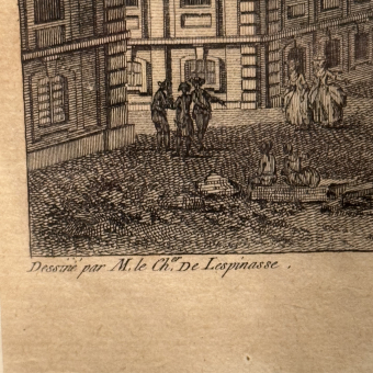 ​Гравюра «Вид на берега Невы», Франция, 1780-е гг.