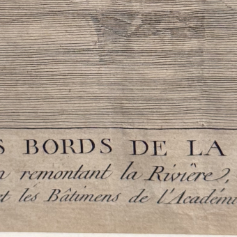 ​Гравюра «Вид на берега Невы», Франция, 1780-е гг.