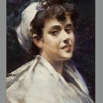 Маковский А.В., Портрет девушки, 1892 г. 