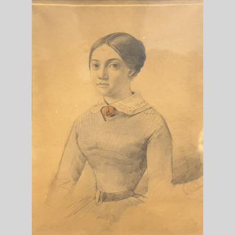 ​Тихобразов Н.И., Портрет девушки, 1830-1840-е гг.