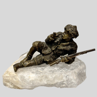 Скульптура "Охотник на привале", Россия, XIX век