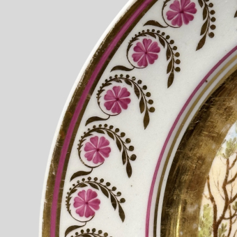 Тарелка «Вид части сада в городе Павловск», Россия, ИФЗ, 1814-1820-е гг.