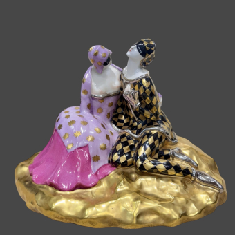 Скульптурная композиция «Арлекин и Коломбина», Австрия, 1930-е гг.