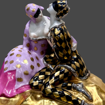 Скульптурная композиция «Арлекин и Коломбина», Австрия, 1930-е гг.