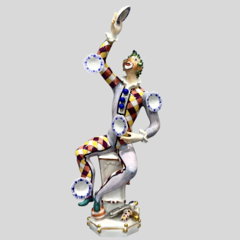 ​Скульптура жонглера, Германия, мануфактура "Мейсен", XX век, П. Штранг