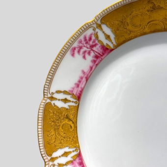 Тарелка из Пурпурового сервиза, Россия, Императорский Фарфоровый Завод, 1905 г., Кремер Э.Я.