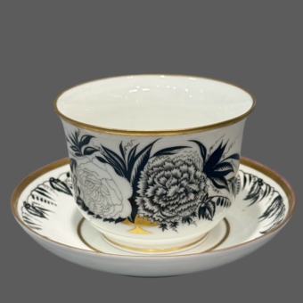 ​Чайная пара "Роза и гвоздика", Россия, ГФЗ, 1920 г.