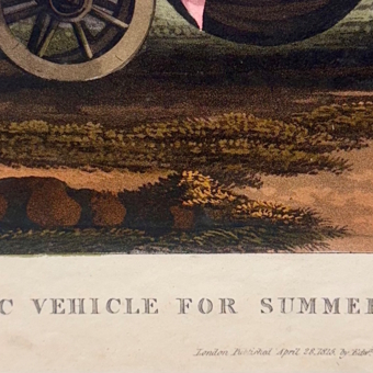 Гравюра «Дрожки», Англия, XIX век