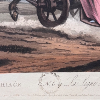 ​Гравюра «Русская телега», Англия, XIX век