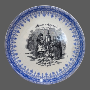 Серия тарелок «Вояж в Россию», Франция, мануфактура «​Terre de Fer HB&Cie», XIX век, Буланже И.