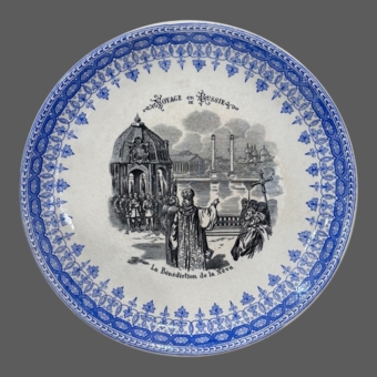 Серия тарелок «Вояж в Россию», Франция, мануфактура «​Terre de Fer HB&Cie», XIX век, Буланже И.