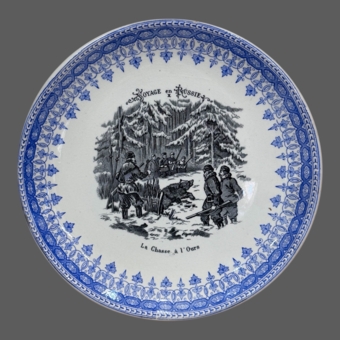 Серия тарелок «Вояж в Россию», Франция, мануфактура «​Terre de Fer HB&Cie», XIX век, Буланже И.