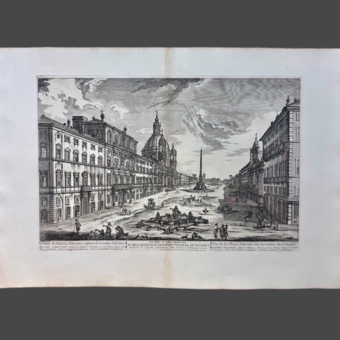​Гравюра «Площадь Навона в Риме», Италия,​ 1763 г.