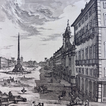 ​Гравюра «Площадь Навона в Риме», Италия,​ 1763 г.