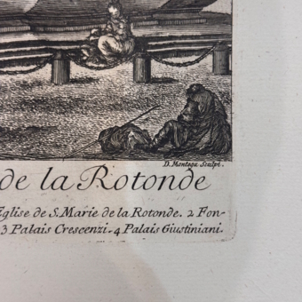 Гравюра «Площадь Ротонда в Риме», Италия, 1763 г.