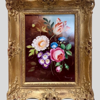 ​Фарфоровый пласт «Букет цветов», Германия, мануфактура "Heinrich", XX век