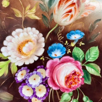 ​Фарфоровый пласт «Букет цветов», Германия, мануфактура "Heinrich", XX век