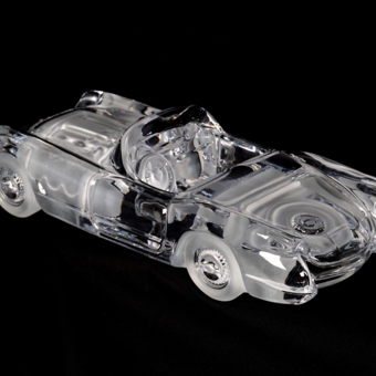 ​Модель автомобиля "53 Corvette Convertible", Франция, фирма "Daum", 1987 г., К. Фроссарт