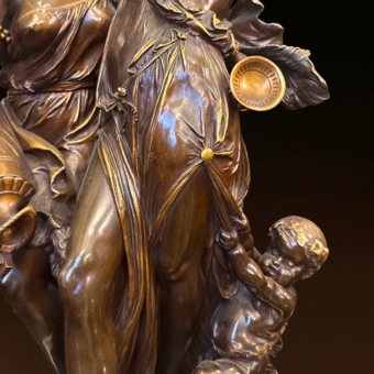 Скульптурная композиция «Танцующие вакханки и сатир», Франция, XIX век, Клодион