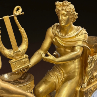 ​Каминные часы "Орфей и Эверидика", Франция, 1800-1810-е гг.