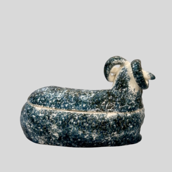 ​Масленка "Барашек", Россия, фабрика "М.С. Кузнецова", XX век