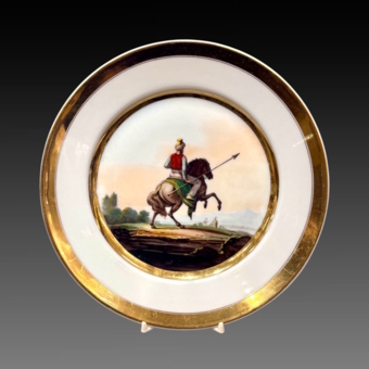 Парные расписные ​тарелки, Франция, XIX век