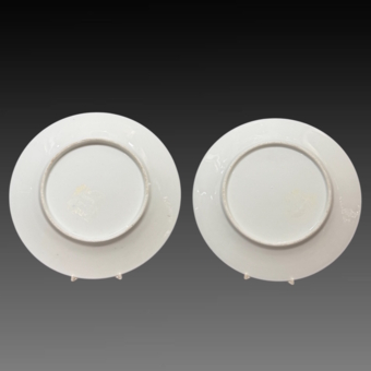 Парные расписные ​тарелки, Франция, XIX век