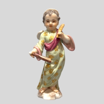 Пять скульптур из серии "Переодетые Амуры", Германия, мануфактура "Мейсен", XX век, Кендлер И.И.