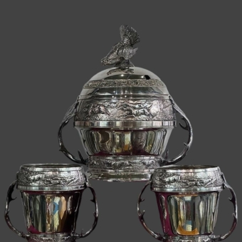 ​Набор для крюшона с сюжетамии охоты, Германия, мануфактура "WMF", XX век