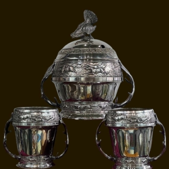 ​Набор для крюшона с сюжетамии охоты, Германия, мануфактура "WMF", XX век