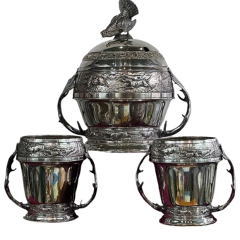 ​Набор для крюшона с сюжетамии охоты, Германия, мануфактура "WMF", XX век