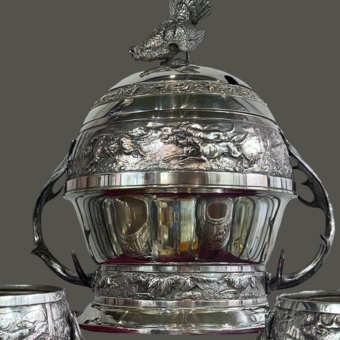 ​Набор для крюшона с сюжетамии охоты, Германия, мануфактура "WMF", XX век