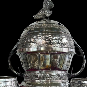 ​Набор для крюшона с сюжетамии охоты, Германия, мануфактура "WMF", XX век