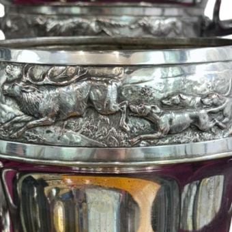 ​Набор для крюшона с сюжетамии охоты, Германия, мануфактура "WMF", XX век