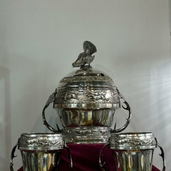 ​Набор для крюшона с сюжетамии охоты, Германия, мануфактура "WMF", XX век