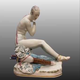 Скульптура "Сидящая Диана", мануфактура "Мейсен", 1924-1934, Шойрих П.П.