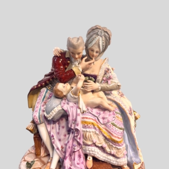 Скульптурная композиция "Счастливые родители", Германия, мануфактура "Мейсен", 1774-1817-е гг.