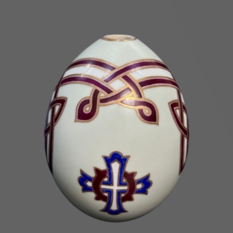 ​Пасхальное яйцо с орнаментом в византийском стиле, Россия, ИФЗ, XIX век