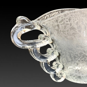 ​Дизайнерская ваза с ручками в виде колец, Франция, фирма "Даум", 1930-е гг., П. Д'Авен