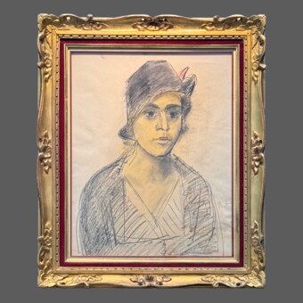Фальк Р. Р., "Девушка в черной шляпе", 1930-е гг. 