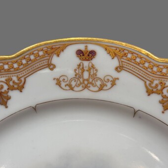 ​Тарелка с амурами, Россия, ИФЗ, 1855-1881 гг.